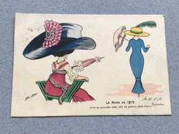 Carte Postale La Mode 1910 Illustrateur Xavier Sager - Sager, Xavier