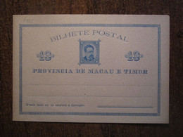 UNUSED MACAU E TIMOR STATIONERY - Briefe U. Dokumente