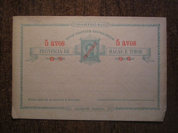 UNUSED MACAU E TIMOR STATIONERY - Covers & Documents