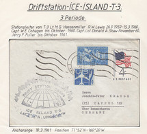 USA Driftstation ICE-ISLAND T-3 Cover Ca Drift Station Bravo 10.3.1961 Periode 3 (DR107) - Wetenschappelijke Stations & Arctic Drifting Stations