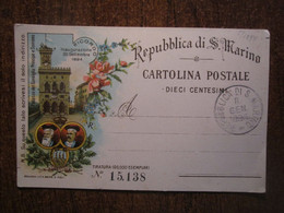 1895 SAN MARINO ILLUSTRATED STATIONERY - Cartas & Documentos