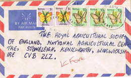 42529. Carta  Aerea KAHEHO (Kenya) 1990. Papillon Stamp, Mariposas - Kenya (1963-...)