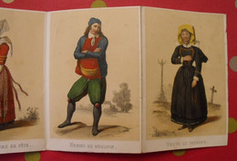 Album Dépliant Souvenirs De La Bretagne . Costumes Régionaux Landivisiau Plougastel Ambezelec Plabence Plouaré Vers 1850 - Bretagne