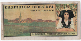 Traminer  BOECKEL  17.5 Cm  X 8.5    Signée  JESS  Colmar - Advertising
