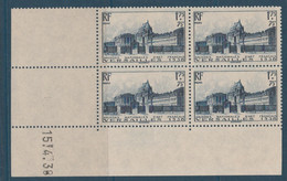 N° 379 VERSAILLES EN COIN DATE DU 15/04/38 ** - 1930-1939