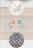 Souvenir Philatélique Du Franc 31.12.2001 Paris N°3089 Dernier Jour à L'Euro 01.01.2002 Paris N° 3455 1€ Premier Jour - Storia Postale