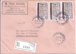 ANDORRE N°324x3 SUR L. REC. DU 14.1.85 - Storia Postale