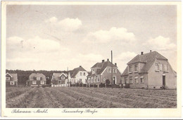 SCHWAAN Mecklenburg Tannenberg Strasse Fast TOP-Erhaltung Gelaufen 15.3.1940 Als Feldpost - Bützow