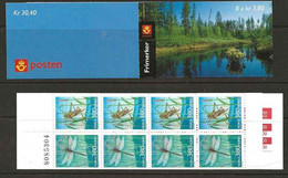 Norway 1998 Insects, Dragon Fly, Grasshopper. Mi 1275-1276 Pair, In Booklet MNH(**) - Neufs
