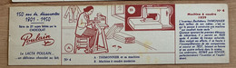 VP198B -  Carton ( Buvard ? ) 29x8cm Chocolat Poulain 150 Ans De Découvertes - Machine à Coudre - THIMONNIER - Chocolat