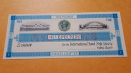 AUSTRALIE SYDNEY 5 POUNDS IBNS - Ficticios & Especimenes