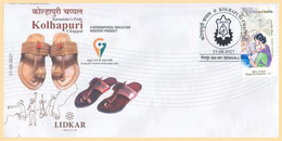 India 2021 Kolhapuri Chappals GI Tag Special Cover Shoe , Cloth, Fashion, Dress, Culture , Marriage (**) Inde Indien - Lettres & Documents
