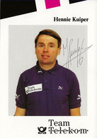 CARTE CYCLISME HENNIE KUIPER SIGNEE TEAM TELEKOM 1991 - Cycling