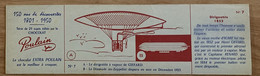 VP198E -  Carton ( Buvard ? ) 29x8cm Chocolat Poulain 150 Ans De Découvertes Dirigeable GIFFARD - Dixmude Ex - Zeppelin - Chocolat