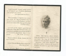 Oud Doodsprentje Adel Noblesse Claire Cuypers Van Waalre Brussel 1918 - Andachtsbilder
