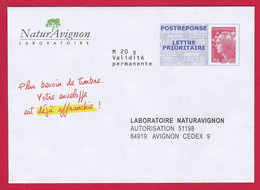 5113 PAP – Post Réponse Marianne De L’Engagée D’Yseult  – Laboratoire Naturavignon – 318828 (5113) - PAP: Ristampa/Beaujard