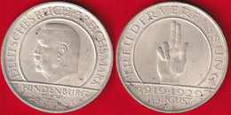 Germany / Weimar Republic 3 Mark 1929 D Km#63 AG "Constitution" - 3 Mark & 3 Reichsmark