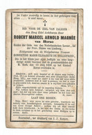 Oud Doodsprentje Adel Noblesse Robert Marcel Magmée Van Horne 1858 - Devotion Images