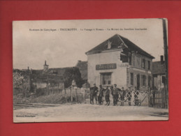 CPA - Environs De Thourotte - Le Passage à Niveau - La Maison Du Buraliste Bombardée - Thourotte