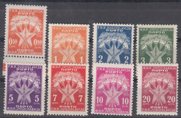 Yugoslavia Republic 1946 Porto Mi#89-96 Mint Never Hinged - Ungebraucht