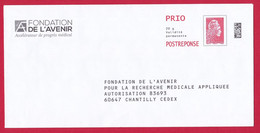 5101 PAP – Post Réponse Marianne L’Engagée D’Yseult  – Fondation De L’Avenir  – 183307 (5101) - PAP: Antwort