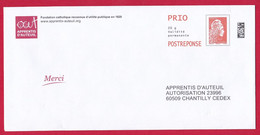 5104 PAP – Post Réponse Marianne De L’Engagée D’Yseult  – Apprentis D’Auteuil – 318661 (5104) - PAP: Antwort