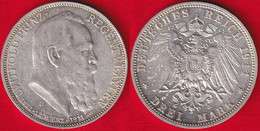 Germany / Bavaria, Bayern 3 Mark 1911 D Km#998 AG "90y Prince Luitpold" - 2, 3 & 5 Mark Plata
