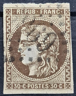 FRANCE 1870 - Canceled - YT 47 - 30c - 1870 Bordeaux Printing