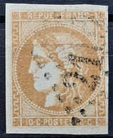 FRANCE 1871 - Canceled - YT 43B - 10c - 1870 Bordeaux Printing