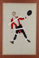 Antique Art Nouveau Postcard 1909s Gentleman Old Pince-nez - Puppet In Captivity. Marionette - Mannen