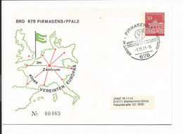 Berlin PU 42 B2/06 - 30 Pf Brandenb. Tor Privatganzsachen-Umschlag Pirmasens Zentrum In Europa M. SST Adressiert - Sobres Privados - Usados