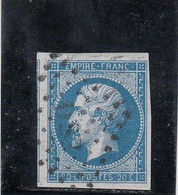 France - Année 1853/62 - N°YT N°14B - Type Empire,  Oblitéré - 1853-1860 Napoléon III.