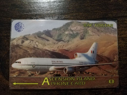 ASCENSION ISLAND   3 Pound  324CASB  RAF TRISTAR MINT New  Logo C&W **6410** - Islas Ascensión