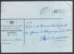 Rara Carta Do SR Com Marca 'Avença' E Obliteração Do 'Serviço Postal Militar EPM 19', Em 1979. Rare Letter From The SR W - Lettres & Documents