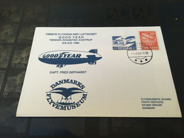 (3 C 3) Denmark - Good Year Zeppelin FDC - First Flight - 1980 - Airmail