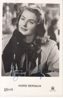 7037---AK-- INGRID  BERGMAN  AUTOGRMM - Autogramme