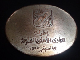 Egypt 1963 , Rare Token Of Al Ahly Sports Club , Silver Platted Copper , 45 Gm . Tokbag - Firma's