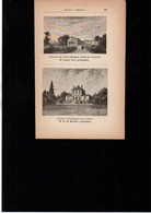 Gravure In Texte (33) Gironde Année 1898 Domaine De Four Château Tour De Veyrines Château Constance Haut Brion - Prenten & Gravure