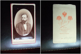 PHOTO CDV 19 EME HOMME ELEGANT BARBE MODE    Cabinet SILLI A NICE VICHY - Anciennes (Av. 1900)