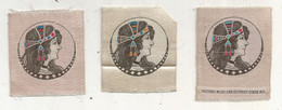 Chromo En Tissu , Découpis , Accessoire De Carte Postale  , 50 X 55 Mm , LOT DE 3 - Altri & Non Classificati