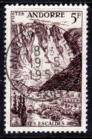 FRENCH ANDORRA - 1955 LES ESCALDES 5f STAMP FINE USED SG F147 - Oblitérés