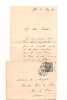 RÉGENCE DE TUNIS  OCTO 97 ENVELOPPE  DE TUNIS POUR BAR LE DUC ( MEUSE) - Cartas & Documentos