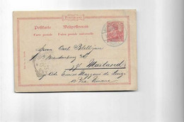 Ganzsachenkarte Aus Brandenburg Nach Mailand 1902 - Lettres & Documents