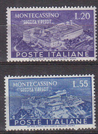 Y0133 - ITALIA Ss N°664/65 - ITALIE Yv N°602/03 * MONTECASSINO - 1946-60: Mint/hinged
