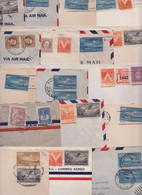 Cuba Lettre Courrier Post Stamp Old Cover Censor Examiner Lot De 81 Lettres Anciennes Censure Guerre Timbre Correo Aereo - Covers & Documents