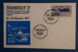 AG17 ROMANIA BELLE CARTE  1977 POSTE FERROVIAIRE TRANSPHILEX   + AFFR. INTERESSANT - Lettres & Documents