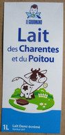 LAIT DES CHARENTES ET DU POITOU LE GOURMAND VACHE MILK  MILCH - Milk Tops (Milk Lids)