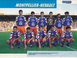 Document Photo (1993), Football, Division 1, MONTPELLIER-HERAULT, Reuzeau, Der Zakarian, Bonnissel, Laurey, Divert... - Verzamelingen
