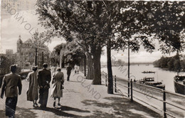 CARTOLINA  OFFENBACH AM MAIN,HESSEN,MAINPARTIE MIT SCHLOSS,GERMANIA,BOLLO STACCATO,VIAGGIATA 1961 - Offenbach