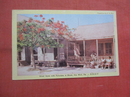 Street Scene With Poinciana In Bloom.   Key West   Florida      Ref  5298 - Key West & The Keys